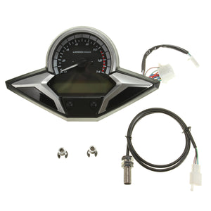 Motorcycle LCD Digital Speedometer Odometer Tachometer Gauge For 1/2/4 Cylinders