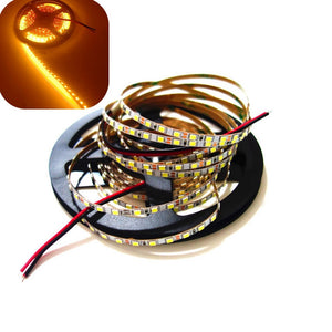 5M 4MM Width SMD2835 Yellow Non-waterproof LED Strip Light for Indoor Use Home Decoration DC12V