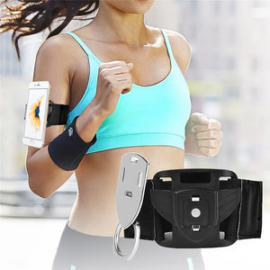 Multifunctional Magnetic Arm Belt Phone Holder Sports Armband Case with Finger Ring Holder