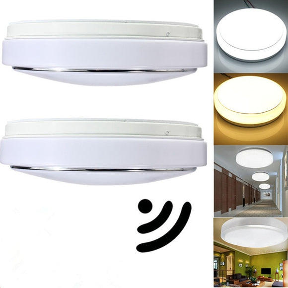 15W PIR Motion Sensor 30 LED Ceiling Light Body Automatic Light Switch AC 220V
