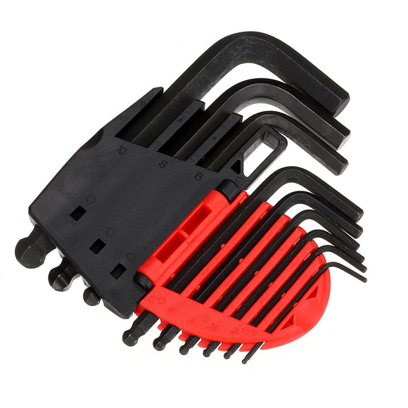 JETCH BS-B9 9Pcs L Shape Hex Key Set Allen Wrench Chrome Ball End