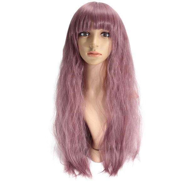 70cm Women High-temperature Wire Wig Curly Wavy Long Hair Cosplay Wigs