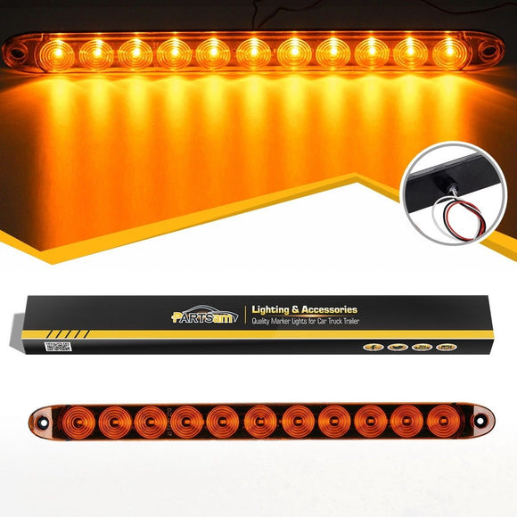 11LED Amber Car Turn Signal Lights Side Maker Lamp for Trailer Truck