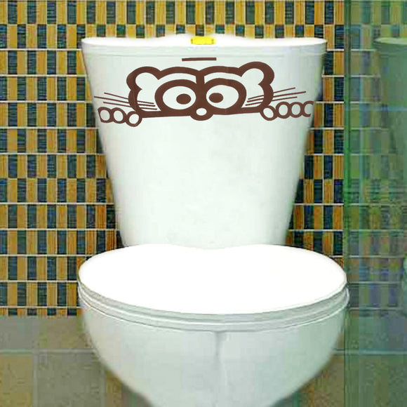 Wall Sticker Toilet Peeping Toilet Seat Decals Wall Decal Wallpaper Removable Decor