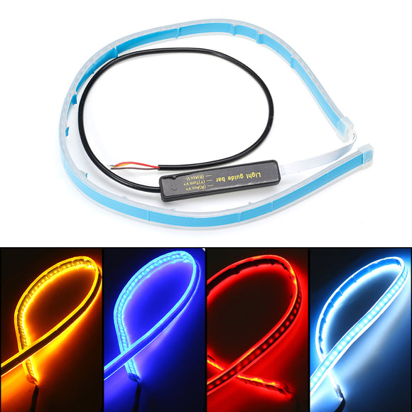 12V 10W 60CM Car LED Strip Light Daytime Running Turn Signal Angel Eye Headlight Lamp Waterproof