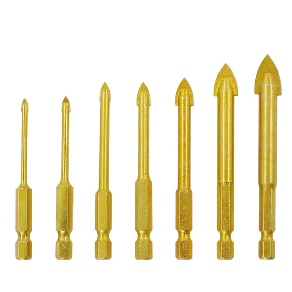 5/6/7Pcs Drill Bits 3-12mm Triangle Drill Bit for Ceramic Wall Glass Concrete Hole Opener