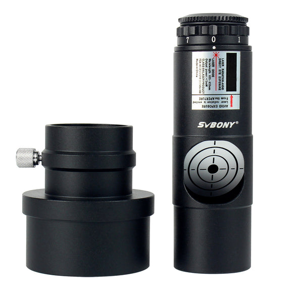 SVBONY F9123A 1.25 Red Laser Collimator 7 Bright Levels for Reflector Telescope Collimation w/ 2-inch Adapter