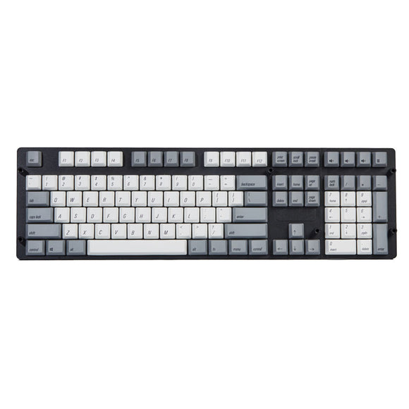 Magicforce 108 Key White Gray Color Dye-sub PBT Keycaps Keycap Set for Mechanical Keyboard