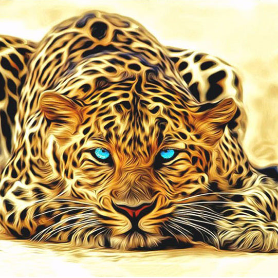 Unframed Leopard Animals DIY Painting By Numbers Acrylic Picture Wall Art Canvas Painting Paper Art