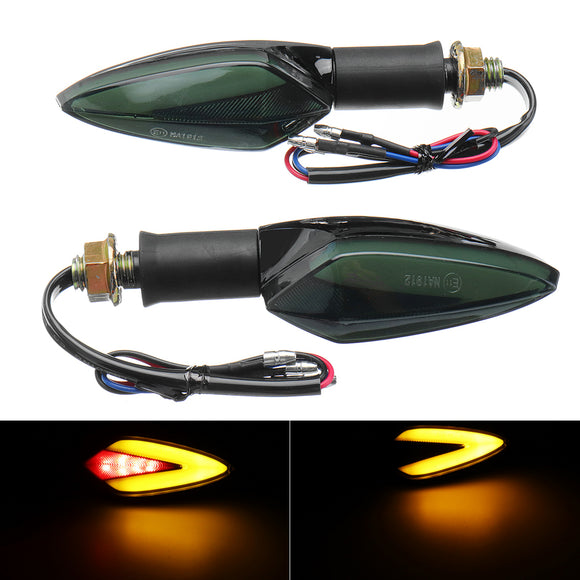 12V Motorcycle LED Turn Signal Brake Lights Taillight Amber Red E11 Mark Scooter ATV