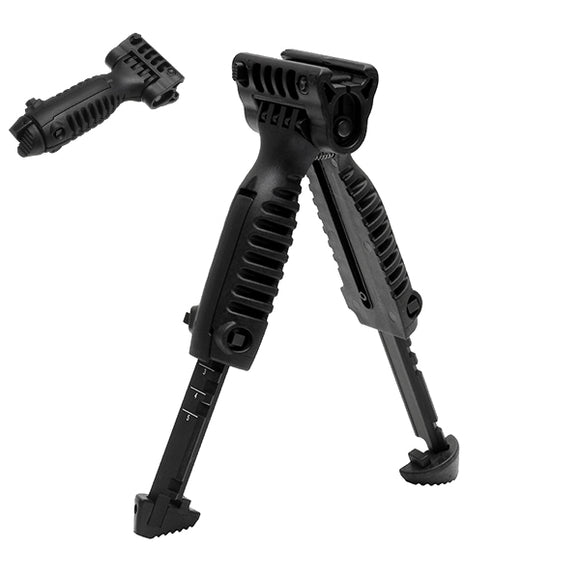 Tactical Bipod Stand Foregrip Adjustable Vertical Tripod 20mm Rail Mount 5 Length