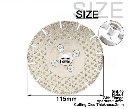 M14 Electroplated Diamond Cutting Grinding Disc Flange Saw Blade for Granite Marble Ceramic