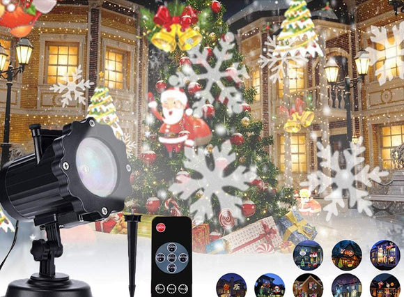 Outdoor Laser Projector Lights 16 Patterns Led Stage Spotlight For Christmas Landscape Garden DJ Disco Lights RGB Decorations