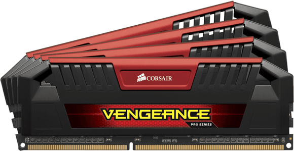 Corsair CMY32GX3M4C1866C10R , Vengeance pro , black PCB+heatsink with Red accent , 8 layers PCB design , 8Gb x 4 kit - support Intel XMP ( eXtreme Memory Profiles )