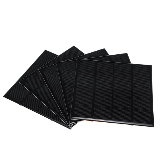 5Pcs 700mA 5V 135*135mm Monocrystalline Solar Panel Cells with Positive&Negative Cables