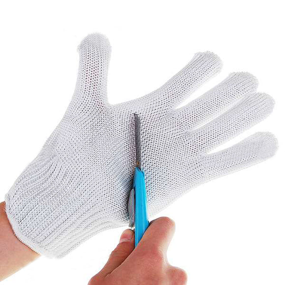 1 Pair Knife Cut Resistant Protective Gloves White Cutting And Slicing Hand Protection Tool
