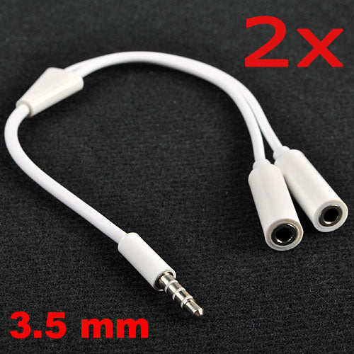 2 X 3.5mm Jack M/F Splitter Audio Headphone Stereo Adapter