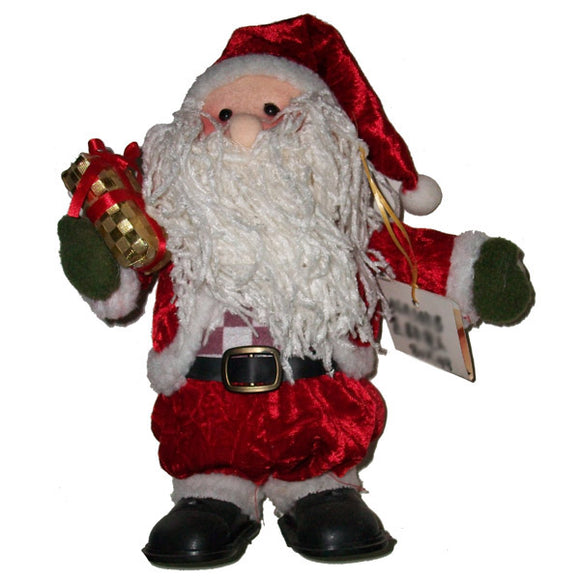 Santa With A Gift Box Christmas Doll Decoration Ornament