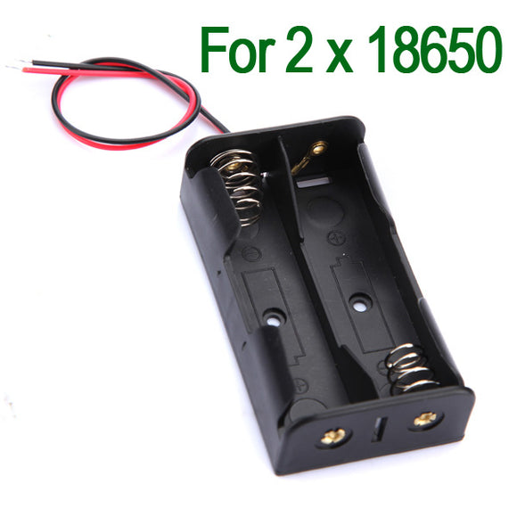Plastic Battery Storage Case Box Holder For 2x18650 With 6