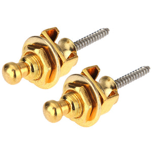 Round Head Gold-plating Skidproof Strap Lock for Guitar