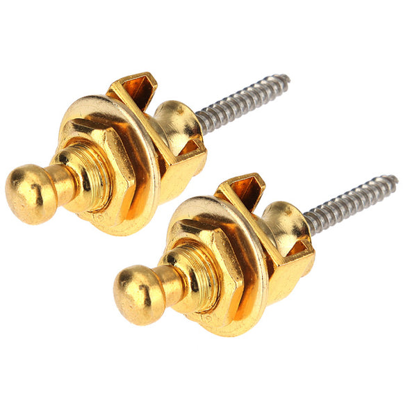 Round Head Gold-plating Skidproof Strap Lock for Guitar