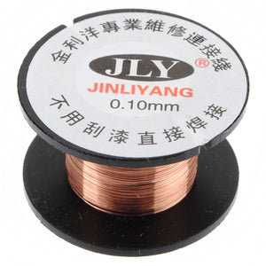 0.1mm Copper Soldering Solder PPA Enamelled Reel Wire Roll 15m New