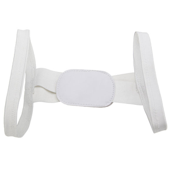 Beauty White Back Posture Shoulder Support Band Belt Brace Corrector