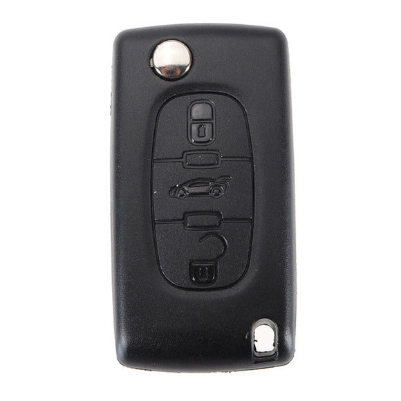 Peugeot 107 207 3 Buttons Remote Flip Folding Key Shell Case