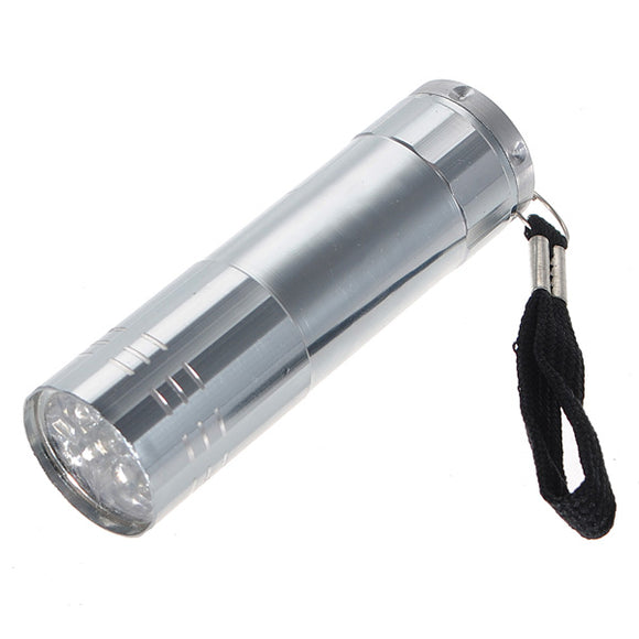 9 LED Pocket Aluminium Torch Flashlight Camping Light Lamp AAA