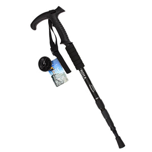 IPRee Outdoor Adjustable Trekking Pole 4 Sections Walking Stick Crutch Camping Climbing