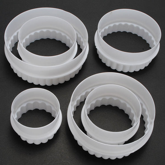 6PCS Round Shape Cake Decorating Cookies Cutters Molds