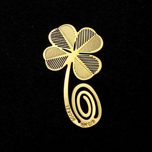 Reading Four-leaf Cover Metal Clip Bookmark Gift Book Mark