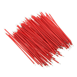 100pcs Breadboard Jumper Cable Wires For Experiment Test 1.0mm 6cm Red