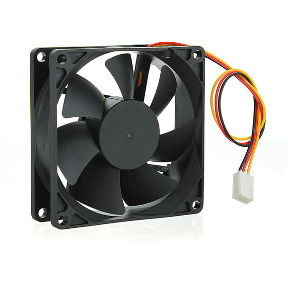 Case Fan 12V DC 32CFM PC CPU Cooling Sleeve Bearing 3 Pin 80mm 25mm