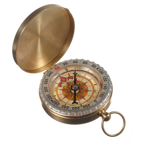 Outdoor Camping Hiking Compass Brass Survival Pocket Compass