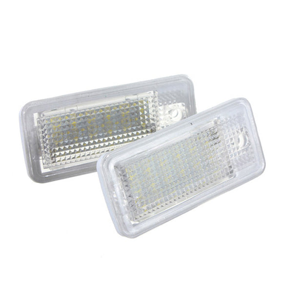 Pair 18 LED License Plate Lights for Audi A3 S3 A4 B6 B7 A6 S6 Q7