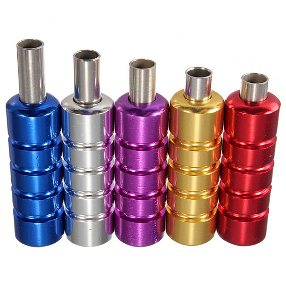 5 Colors Aluminum Tattoo Machine Gun Grip Tube Kit with Backstem