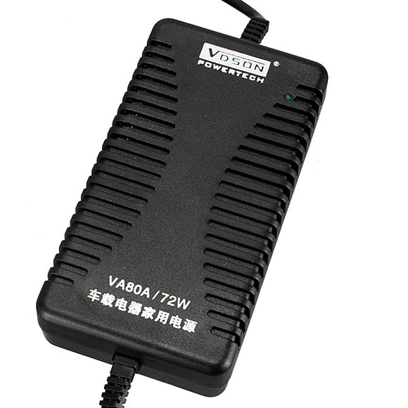 72W AC to DC 12V Car Power Supply Adapter