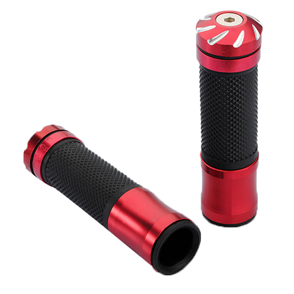 7/8inch Red Hand Grips Handlebar Rubber for Kawasaki