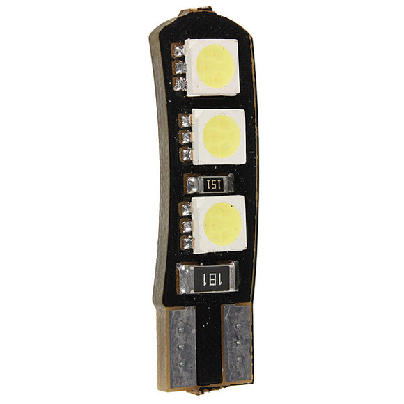 Pure White T10 5050 6SMD Led Light with Canbus Wiring System