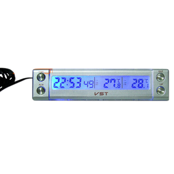 Car Digital Clock Thermometer Calendar Household Vehicle