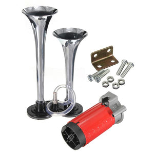 Chrome Air Horn Trumper for Truck Mega Train 12V 135db Super Loud