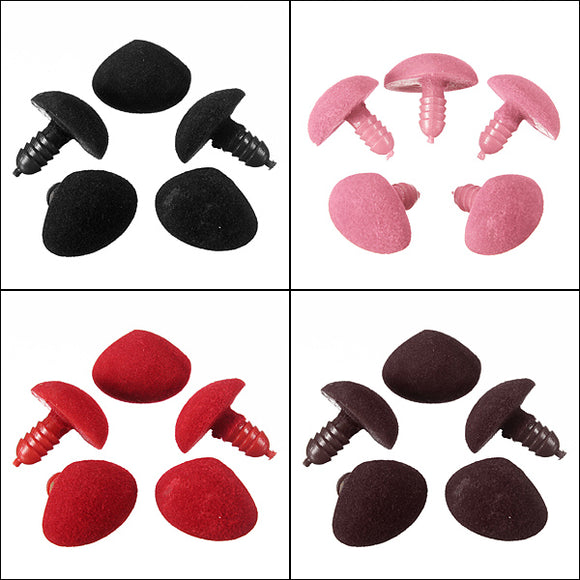 5Pcs Plastic Triangle Velvet Noses Buttons Eyes DIY For Bear Toy