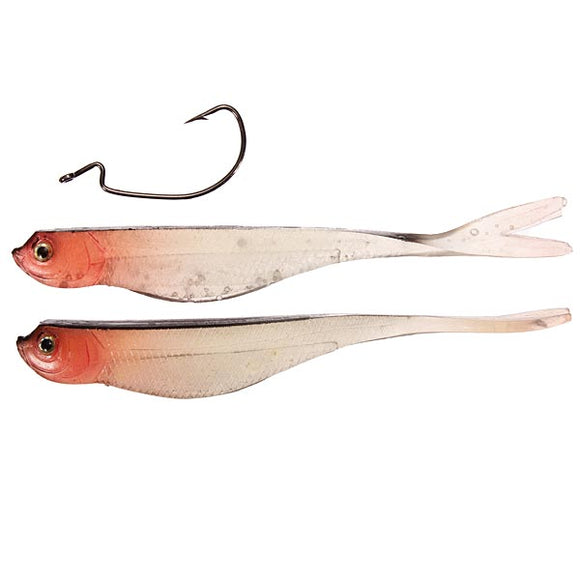 2PCS Soft Bait Bass Fishing Lure Bionic False Lures With Crank Hook
