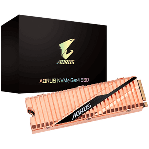 Gigabyte GP-ASM2NE6500GTTD 500Gb Gen4x4 Aorus series , dual-sided copper heatsink with 27fins - NGFF(M.2) 3D TLC SSD with NVMe PCIe (Gen4.0) x4 mode SSD