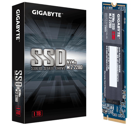 Gigabyte GP-GSM2NE3100TNTD 1000Gb/1Tb Gen3x4 series - NGFF ( M.2 ) 3D TLC SSD with NVMe PCIe (Gen3.0) x4 mode