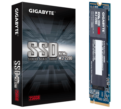 Gigabyte GP-GSM2NE3256GNTD 256Gb Gen3x4 series - NGFF ( M.2 ) 3D TLC SSD with NVMe PCIe (Gen3.0) x4 mode