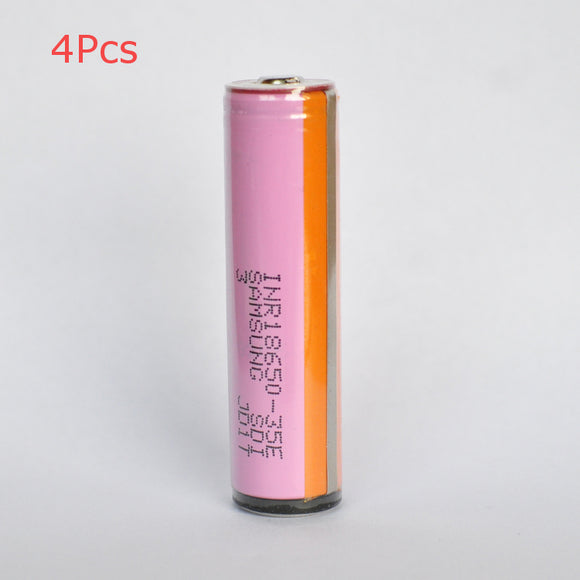 4Pcs SAMSUNG INR18650-35E 18650 Power Battery 3500mAh 20A High Drain Rechargeable Li-ion Battery (Protected Button Top) For Flashlight E Cig Electric Bike