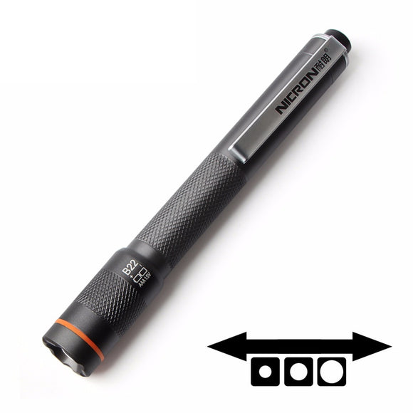 Nicron B22 CRI90 120Lumens 3Files Zoomable Portable Pen Shape Work Light Mini EDC LED Flashlight