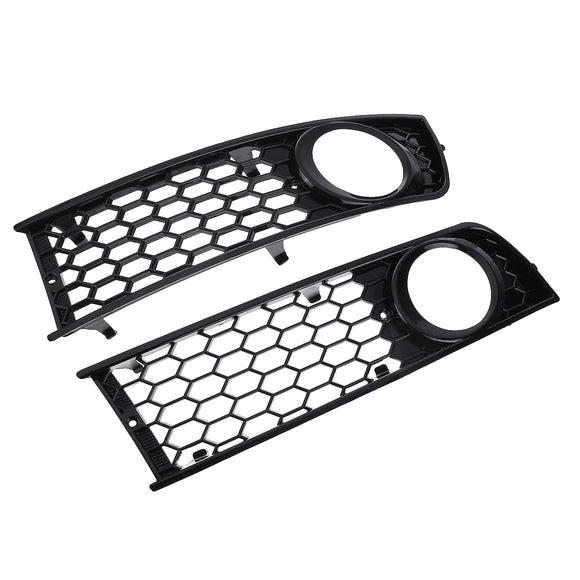 Honeycomb Hex Mesh Frnot Fog Light Open Vent Grill Grille For AUDI A4 B6 2001-2005